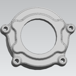 Fuel injection pump flange assembly
